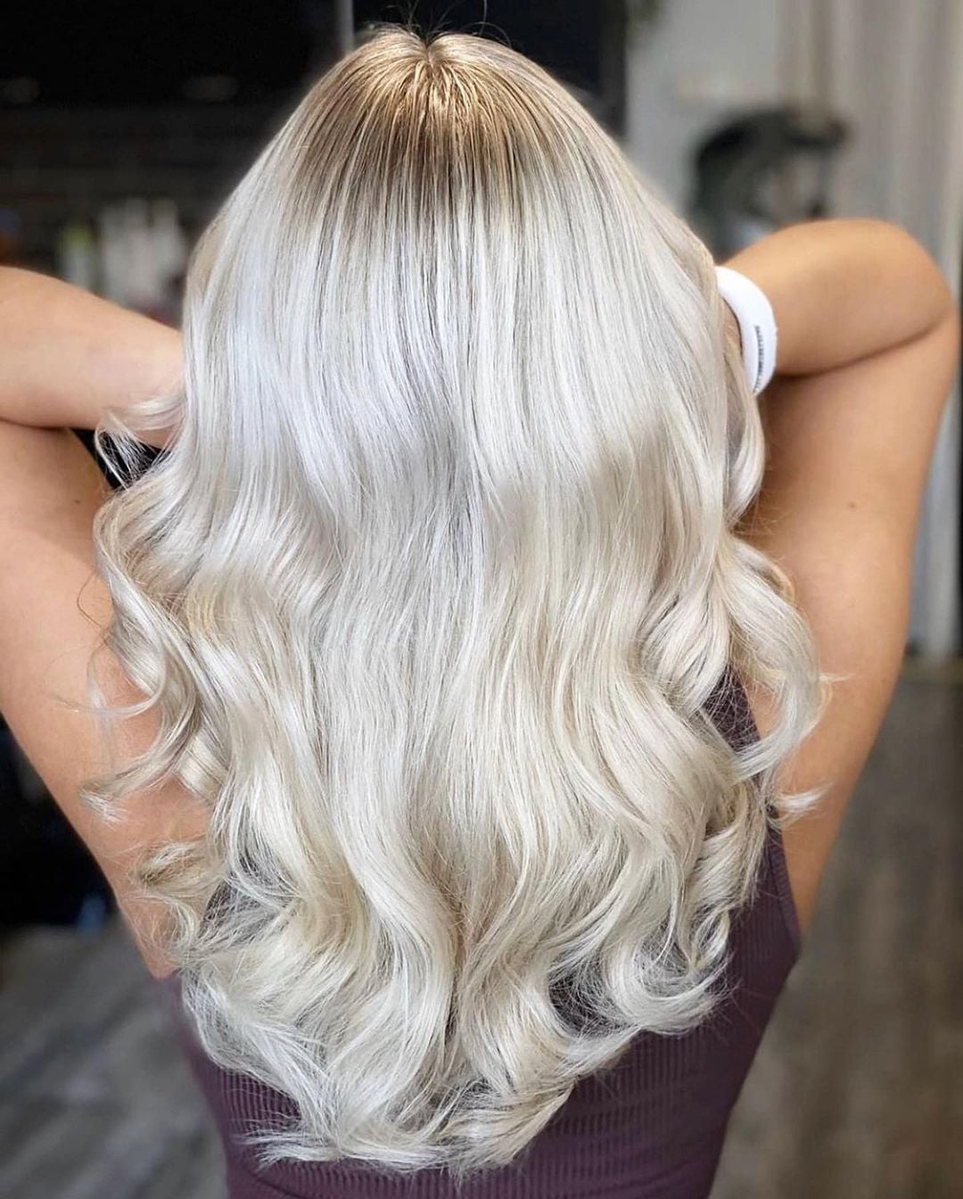 Pure White Blonde With Root Shadow — Trendy Blonde Hairstyles