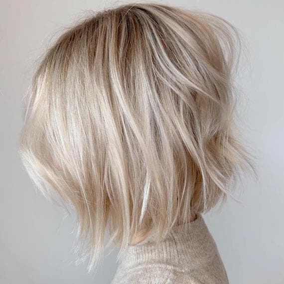 Platinum Blonde Bob With Ash Highlights — Trendy Blonde Hairstyles
