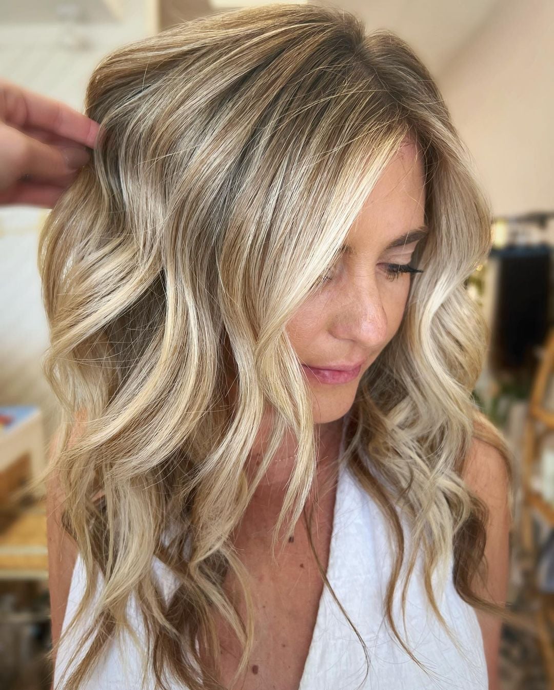 Ash Blonde Balayage On A Blunt Bob — Trendy Blonde Hairstyles