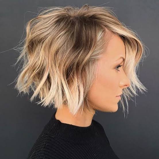 Textured Bob With Darker Roots Textured Bob With Darker Roots — Trendy Blonde Short Hair