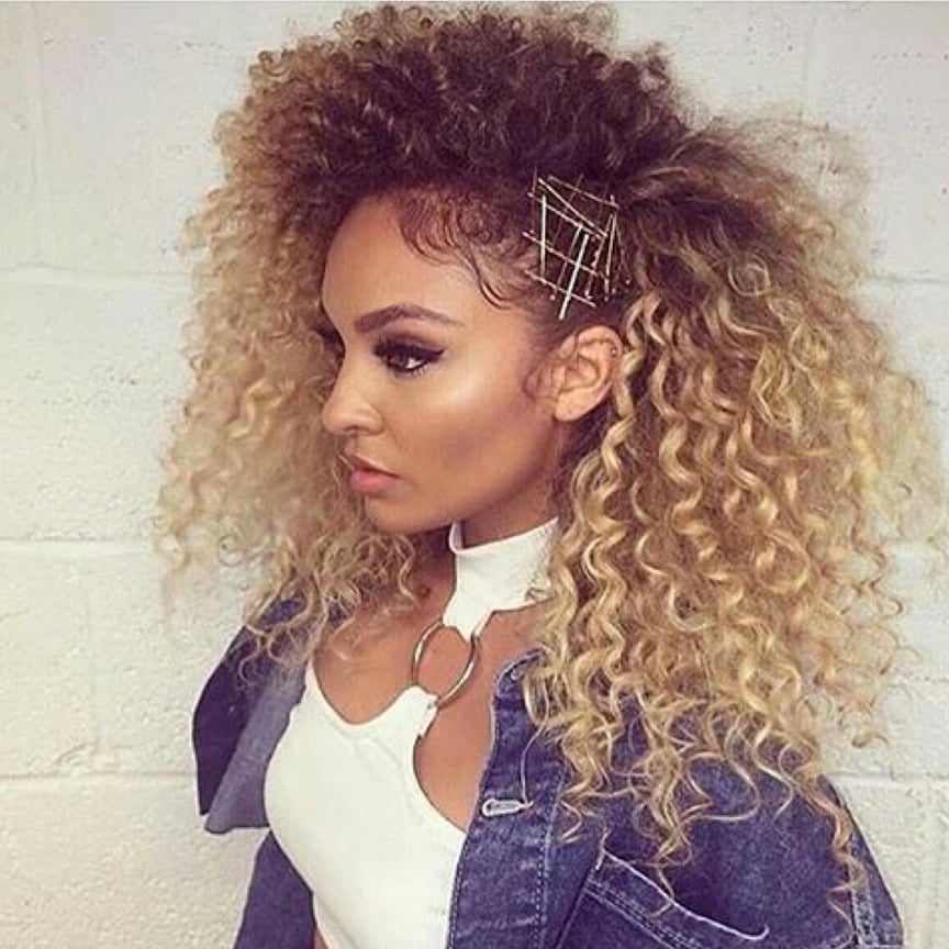 Short Curly Blonde Ombre Afro Gold Bobby Pins — Trendy Bobby Pins Hairstyles
