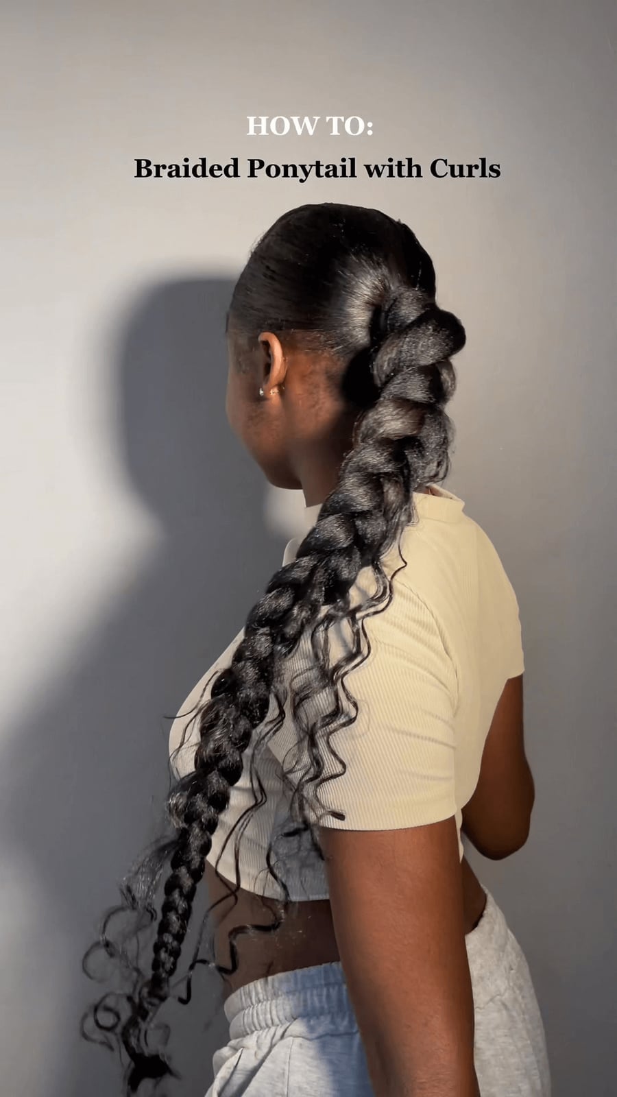 Black and Blonde Highlights Chunky Braid with Curls Black and Blonde Highlights Chunky Braid with Curls — Trendy Braided Ponytail