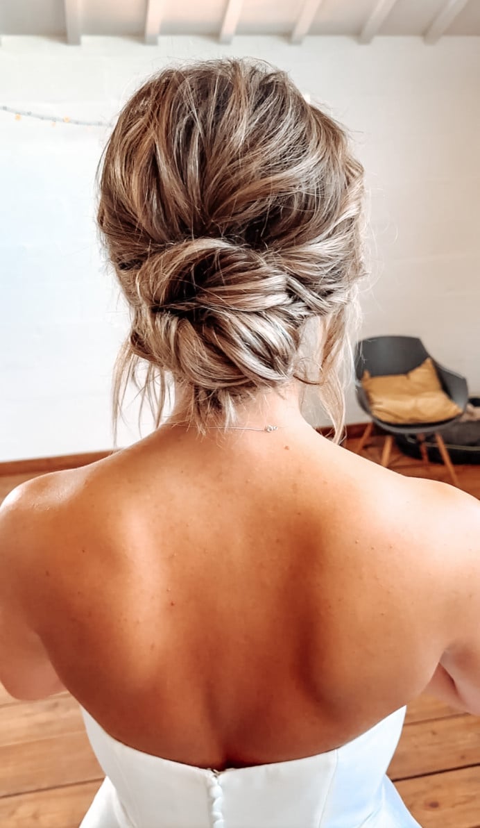 Intricate Ash Blonde Braided Updo Intricate Ash Blonde Braided Updo — Trendy Bridal Hair