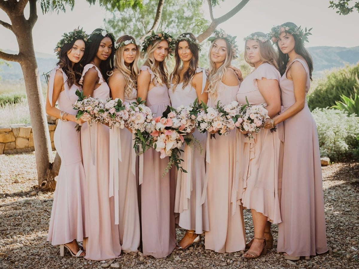 Pastel Chiffon and Satin Flowy Bridesmaid Dresses — Trendy Bridesmaid Dress