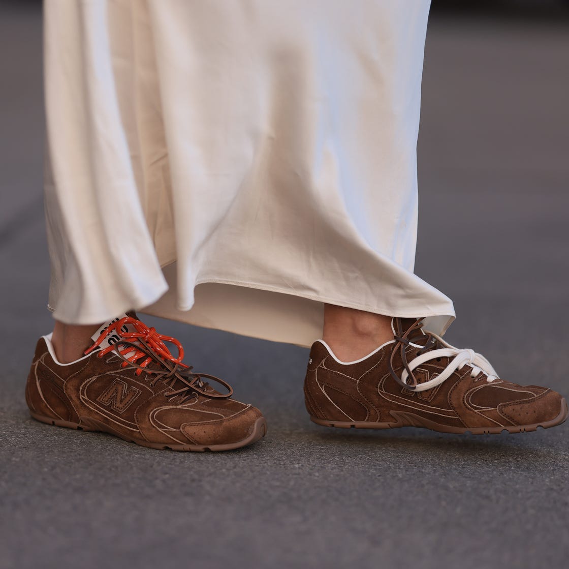 Brown Suede Sneakers with Laces — Trendy Brown Sneakers Outfit