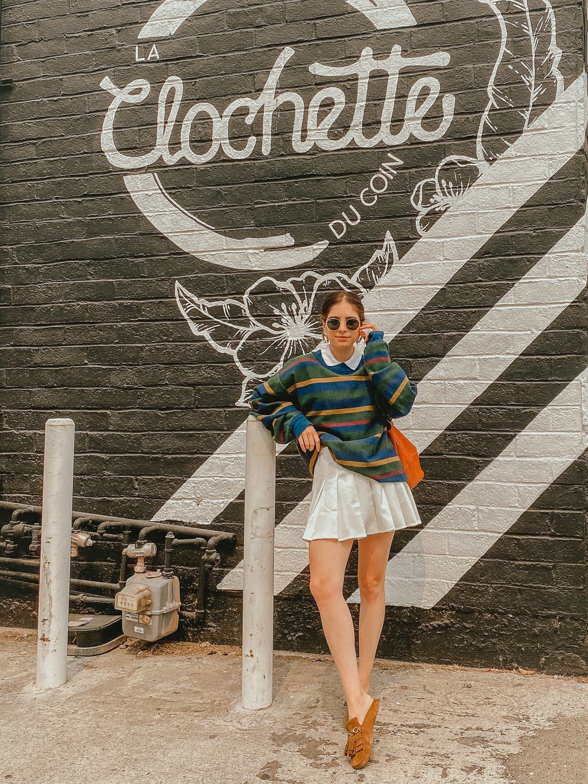 Striped Sweater Mini Skirt Outfit — Trendy Brunch Outfits