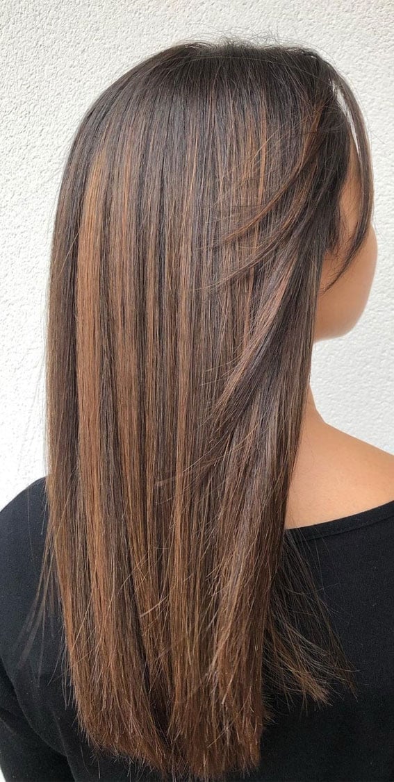 Dark Brown With Caramel Fudge Tones Dark Brown With Caramel Fudge Tones — Trendy Caramel Hair Color