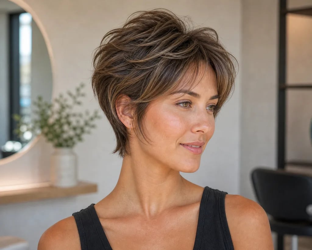 Dark Brown Shag Bob Textured Finish Dark Brown Shag Bob Textured Finish — Trendy Chin Length Hair