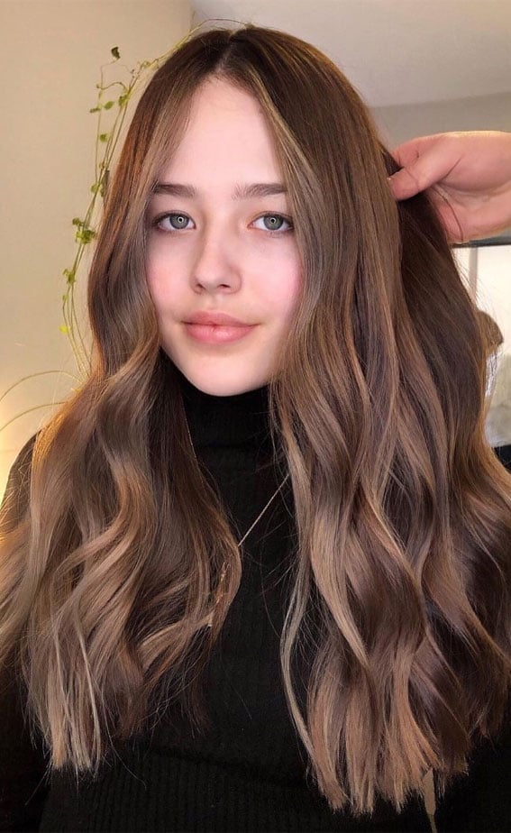 Mid-Back Chocolate With Volume Mid-Back Chocolate With Volume — Trendy Chocolate Hair Color