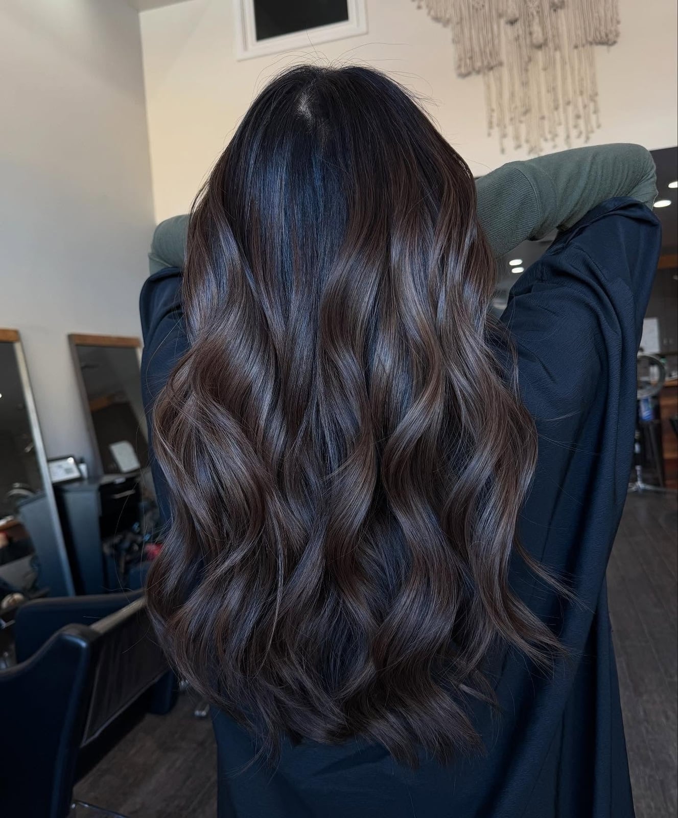 Dark Chocolate With Subtle Balayage Dark Chocolate With Subtle Balayage — Trendy Chocolate Hair Color