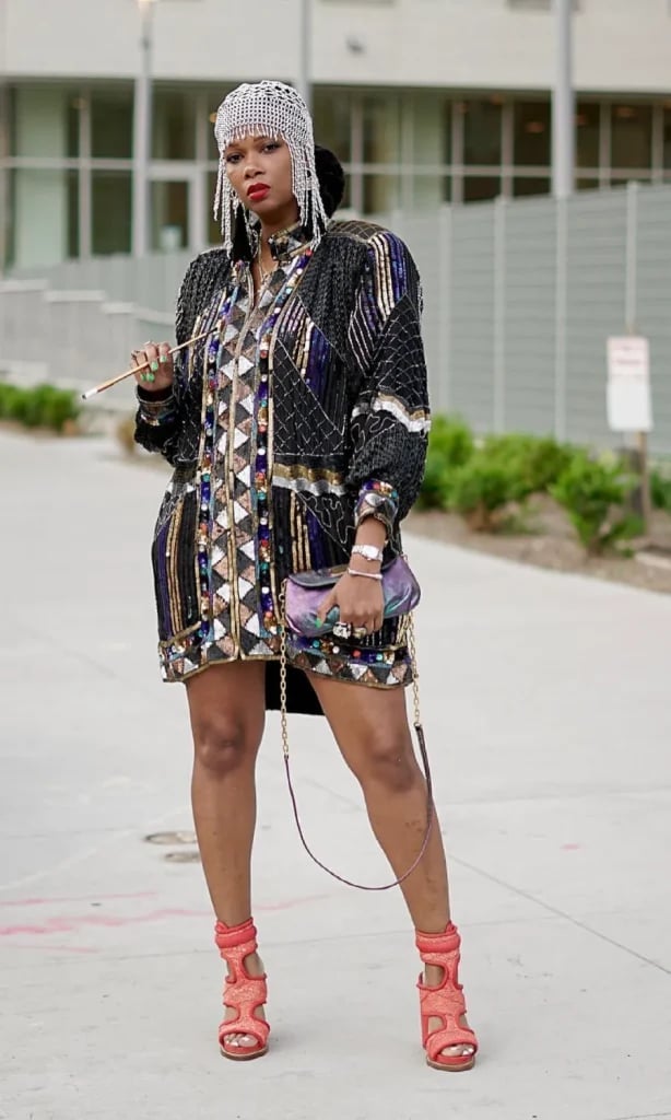 Embellished Mini Dress with Geometric Patterns — Trendy Club Outfits