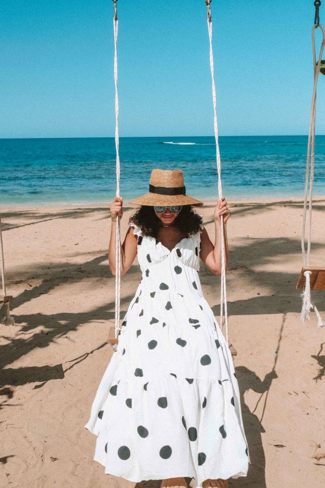 Polka Dot Maxi Dress for Beach Vacation — Trendy Coastal Outfits