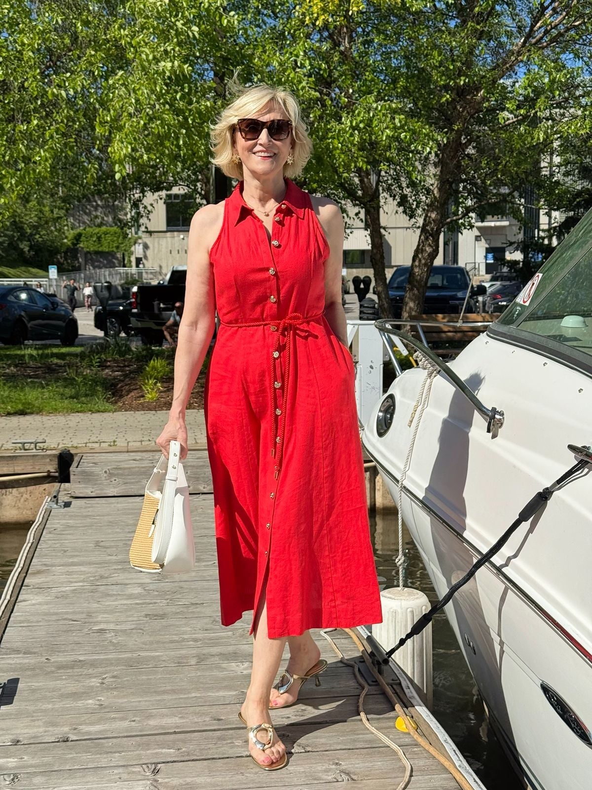 Ikat-inspired Cropped Jumpsuit — Trendy Coastal Outfits