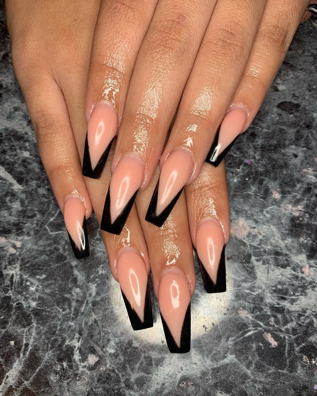 Long Coffin Matte Black Nails Long Coffin Matte Black Nails — Trendy Coffin Nails