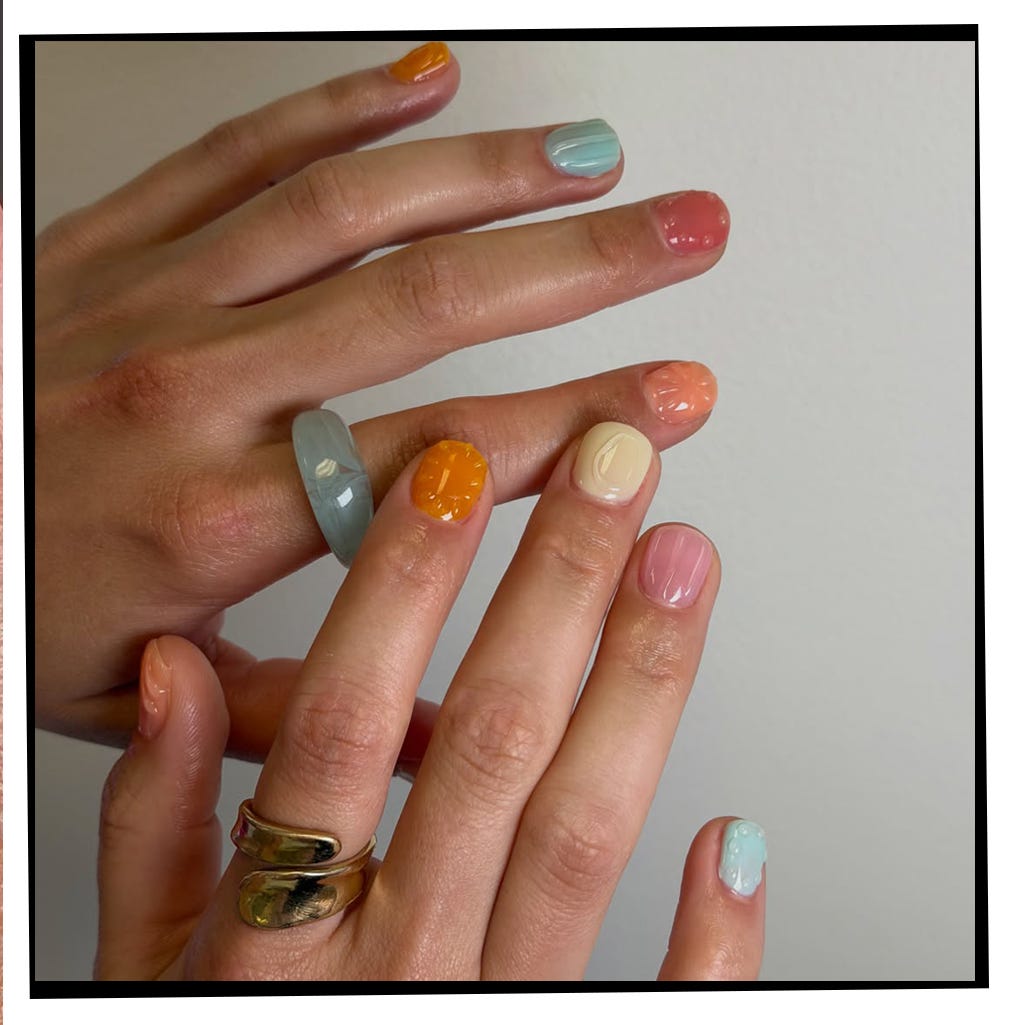 Short Square Solid Bright Color Nails Short Square Solid Bright Color Nails — Trendy Colorful Nails