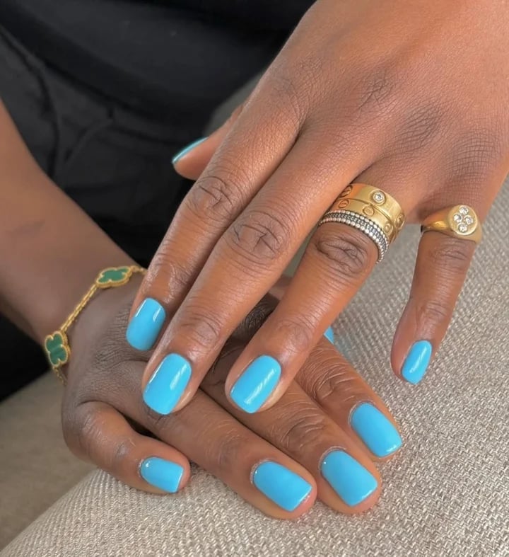 Short Medium Squoval Cobalt Blue Nails Short Medium Squoval Cobalt Blue Nails — Trendy Colorful Nails