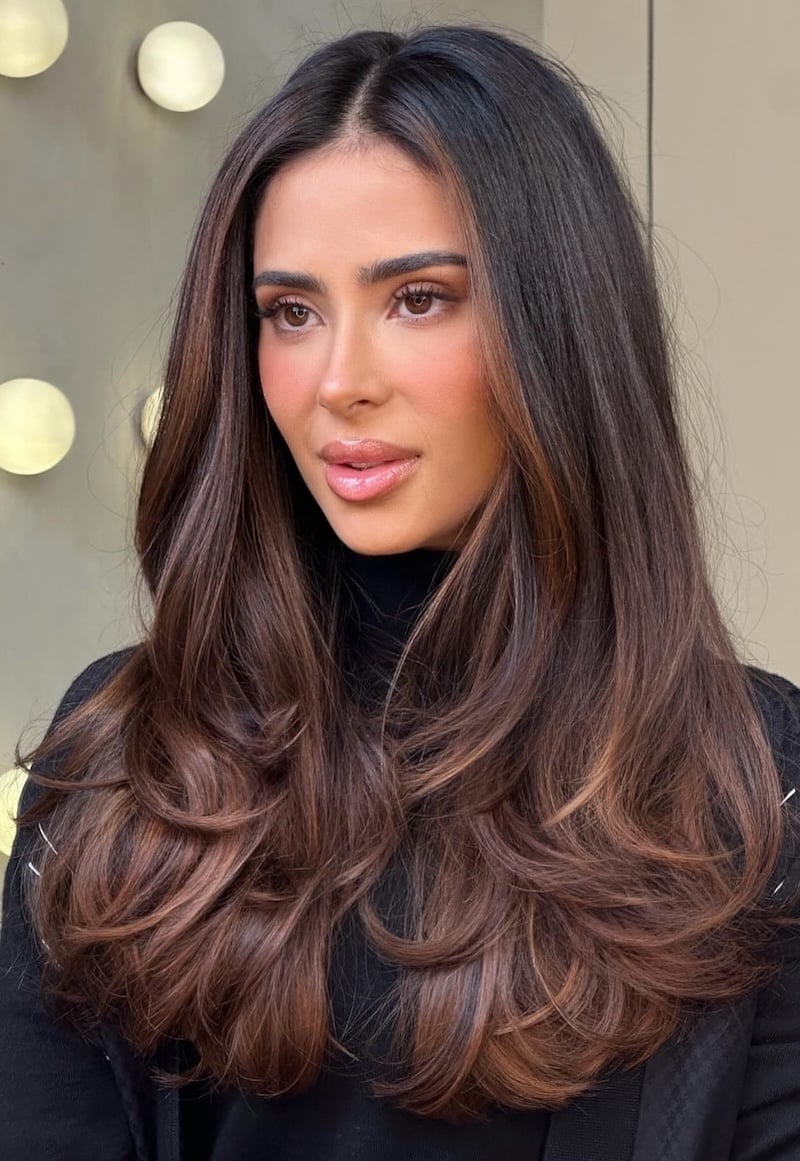 Espresso Brown With Face-Framing Pieces — Trendy Cool Brown Hair