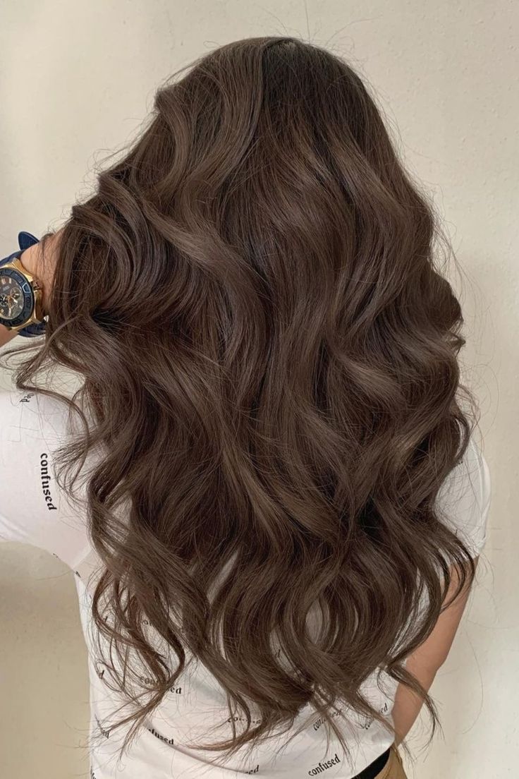 Mid-Back Cool Medium Brown With Ash Tones — Trendy Cool Brown Hair