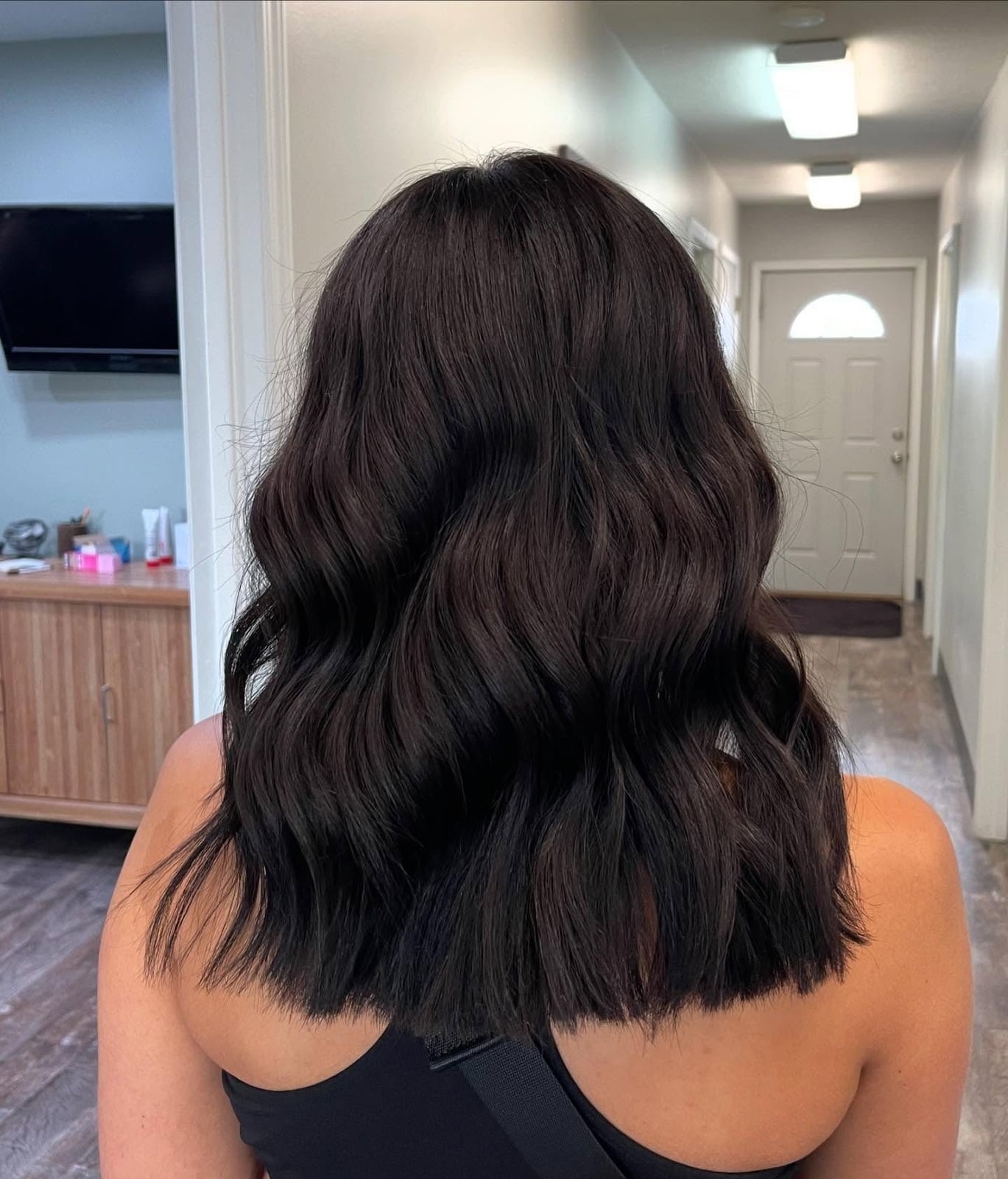 Chin Length Blunt Bob Dark Cool Brown — Trendy Cool Brown Hair