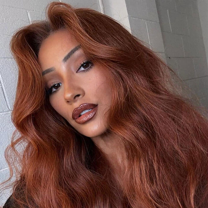 Cowboy Copper Mid-Back Length Waves — Trendy Copper Hair
