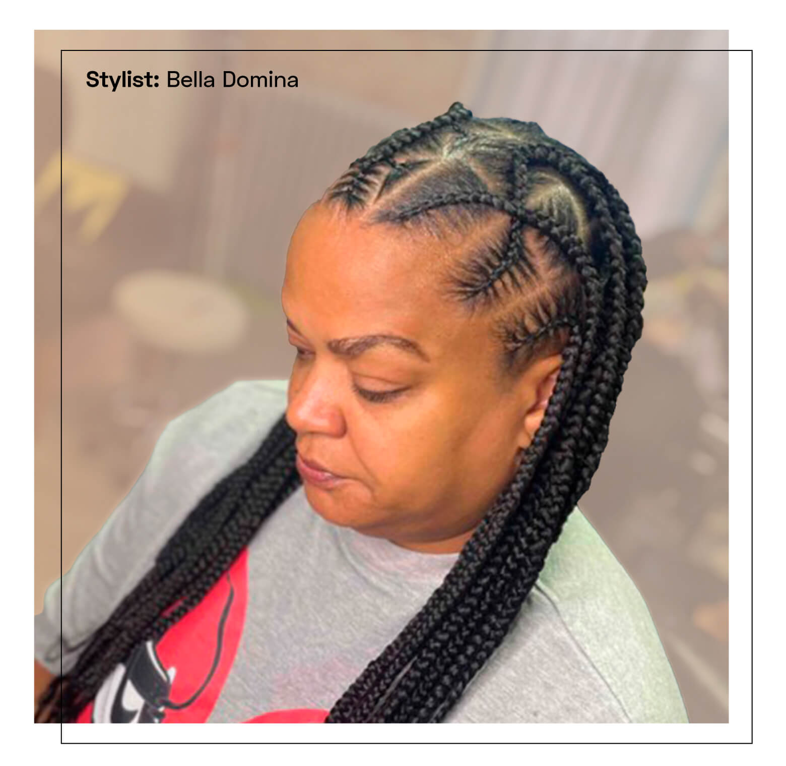 Geometric Cornrows Into Mid-Back Braids Geometric Cornrows Into Mid-Back Braids — Trendy Cornrows Braids for Black Women