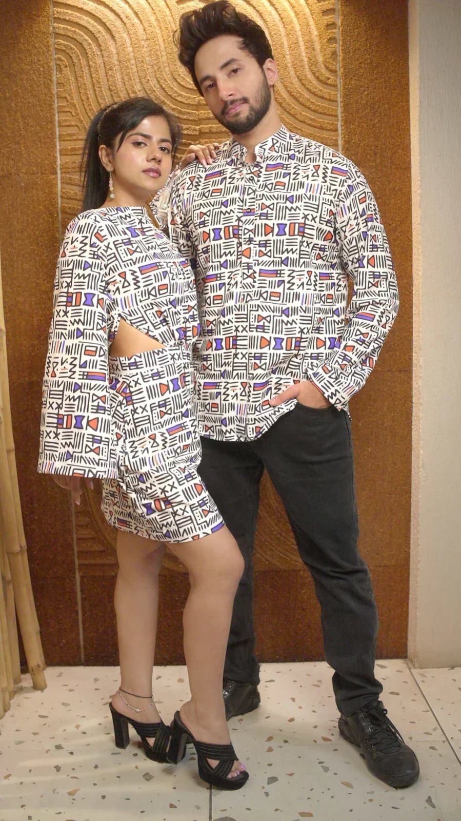 Matching Geometric Print Outfits Matching Geometric Print Outfits — Trendy Couple Outfit