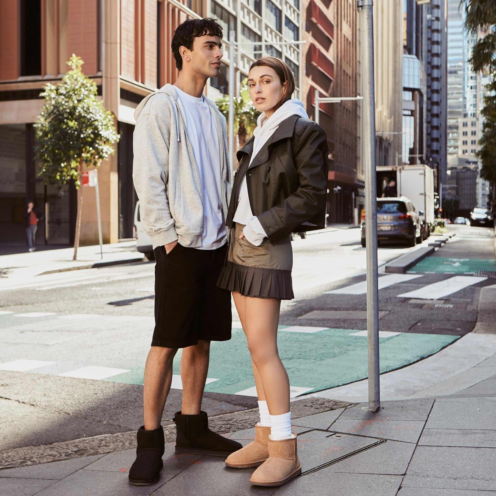 Athleisure Couple in UGG Boots Athleisure Couple in UGG Boots — Trendy Couple Outfit