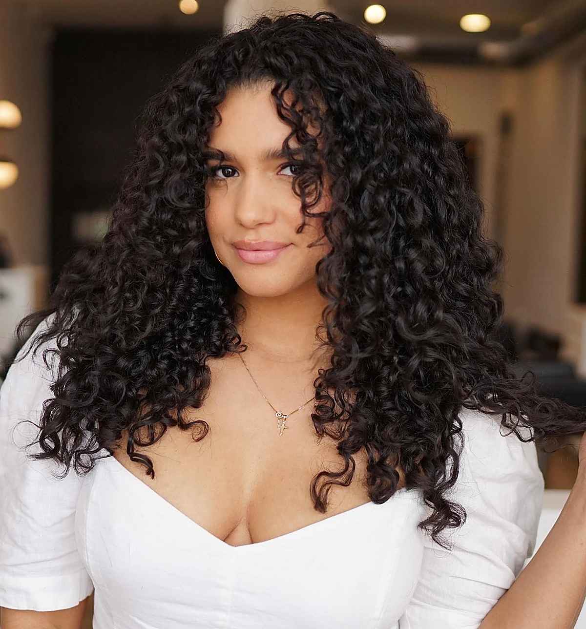 Mid-Back Long Layers With Rich Curls, Dark Brown Mid-Back Long Layers With Rich Curls, Dark Brown — Trendy Curly Hair Natural