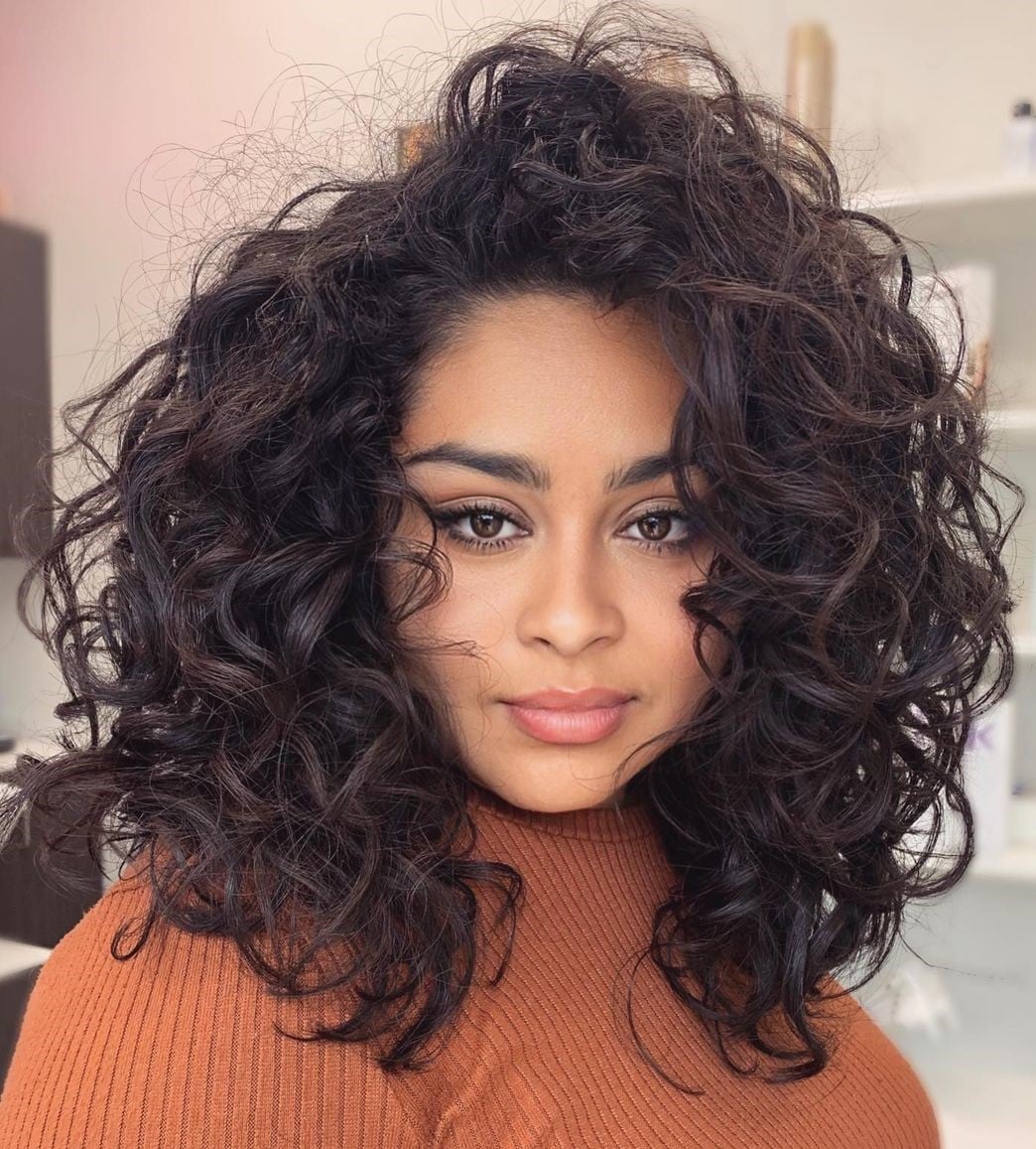 Mid-Back Layers With Golden Brown Highlights and Air Dried Mid-Back Layers With Golden Brown Highlights and Air Dried — Trendy Curly Hair Natural
