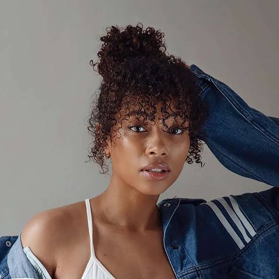 Mid-Back Thick Curly Hair High Bun Mid-Back Thick Curly Hair High Bun — Trendy Curly Hair Natural
