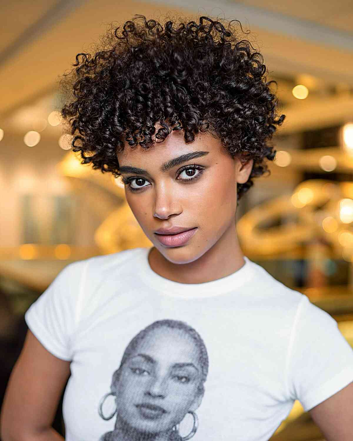 Chin Length Short Shag With Textured Bangs Chin Length Short Shag With Textured Bangs — Trendy Curly Hair Natural