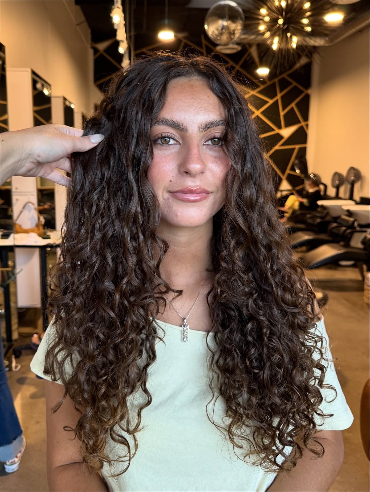 Mid-Back Layers Subtle Highlights Mid-Back Layers Subtle Highlights — Trendy Curly Hair Products