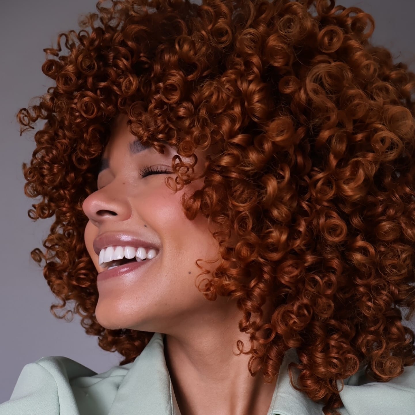 Shoulder Length Reddish-Brown Curls — Trendy Curly Hair Routine
