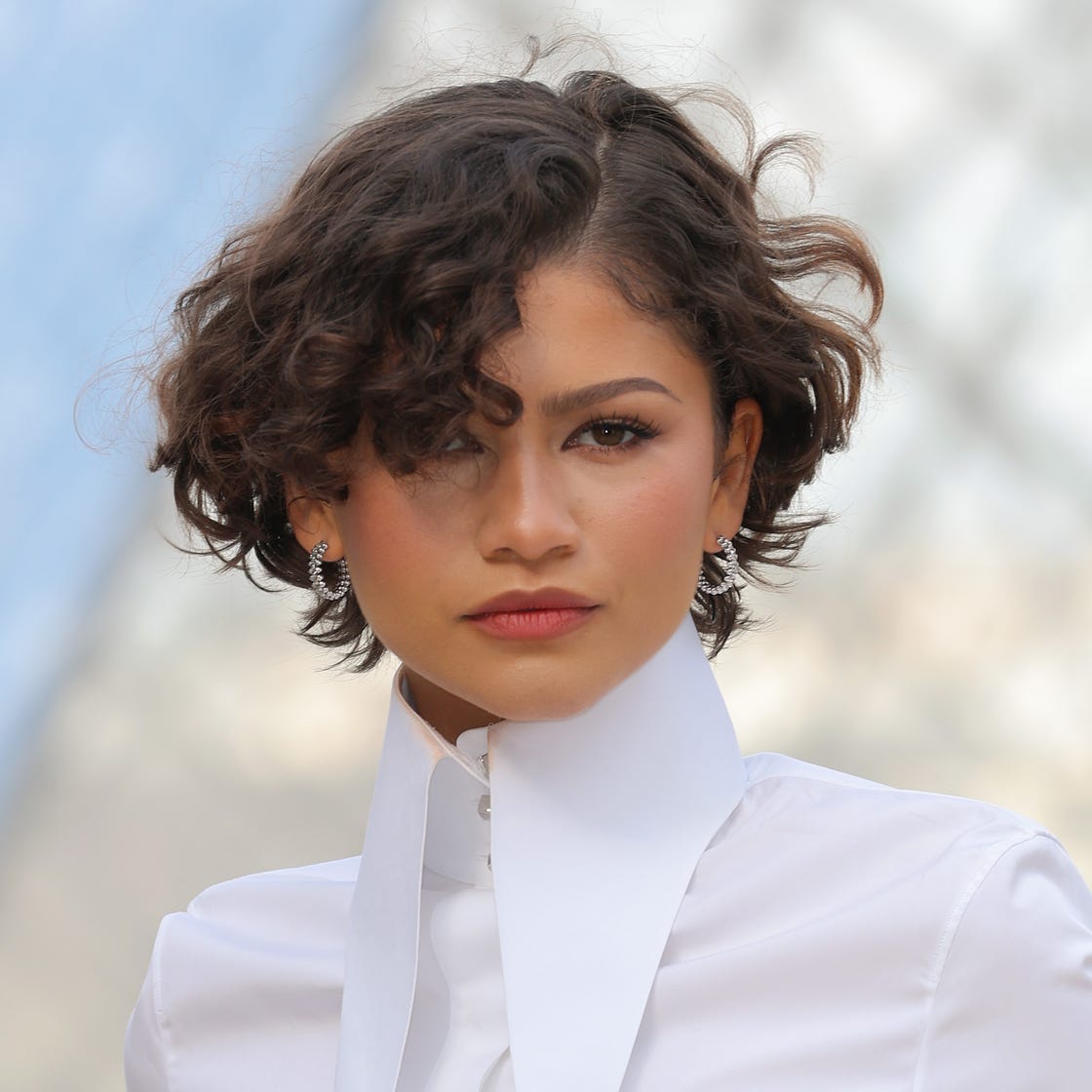 Chin Length Bob With Textured Bangs — Trendy Curly Hair Routine