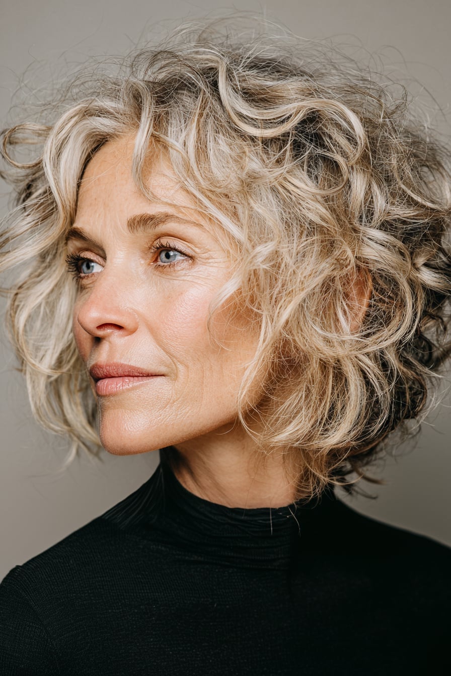 Shag Style With Choppy Bangs — Trendy Curly Hair Routine