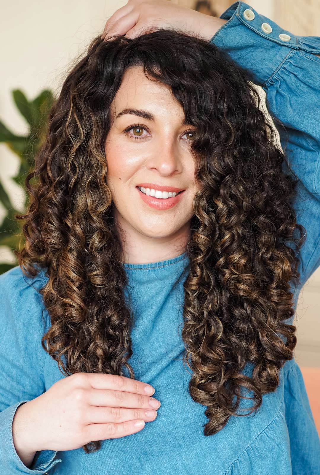 Thick Mid-Back Layers With Balayage — Trendy Curly Hair Routine