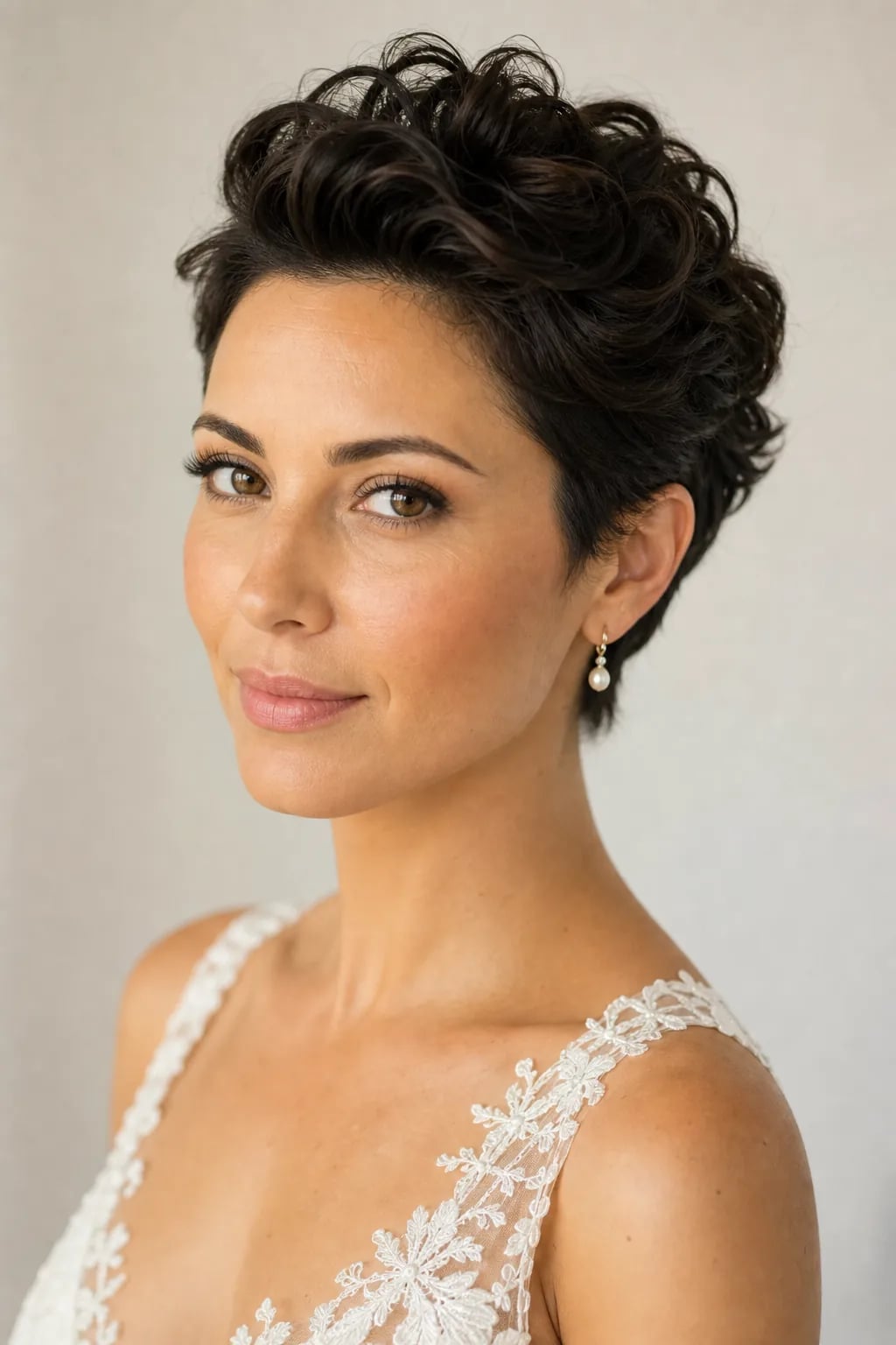 Short Dark Brown Curly Pixie Cut Short Dark Brown Curly Pixie Cut — Trendy Curly Hair Wedding