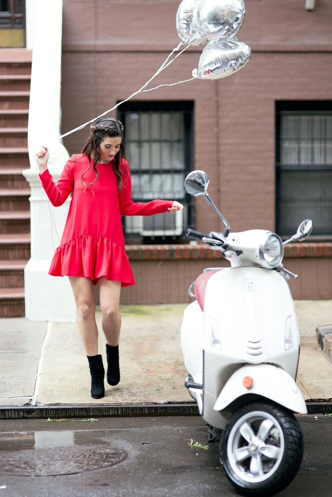 Bright Red Drop-Waist Mini Dress — Trendy Cute Birthday Outfit