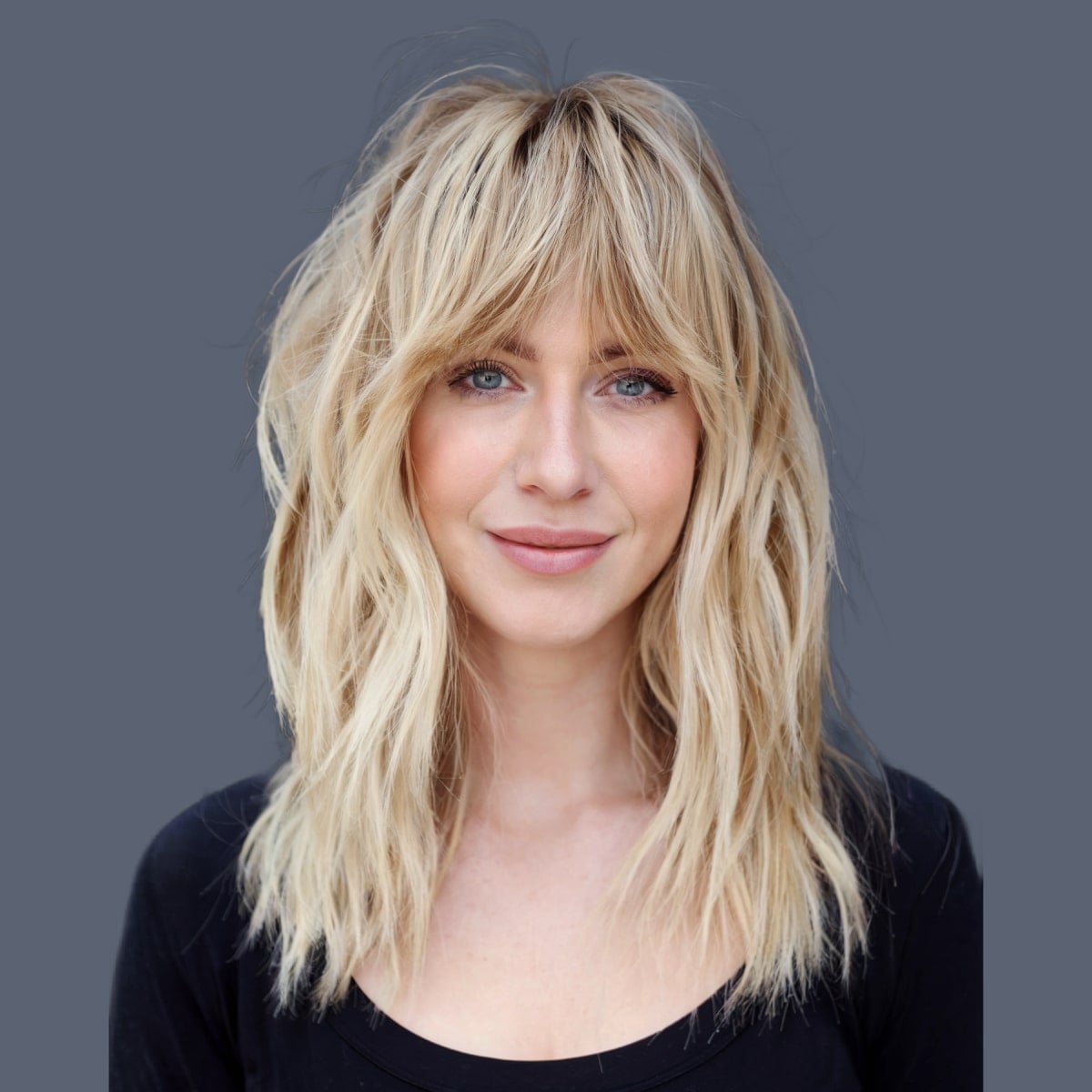 Collarbone Shaggy Layers With Shaggy Bangs Collarbone Shaggy Layers With Shaggy Bangs — Trendy Cutting Bangs