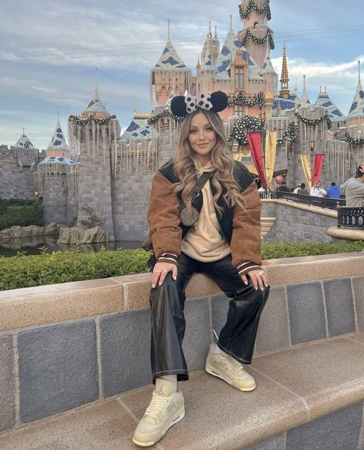 Leather Pants and Hoodie Theme Park Ensemble Leather Pants and Hoodie Theme Park Ensemble — Trendy Disney Outfits