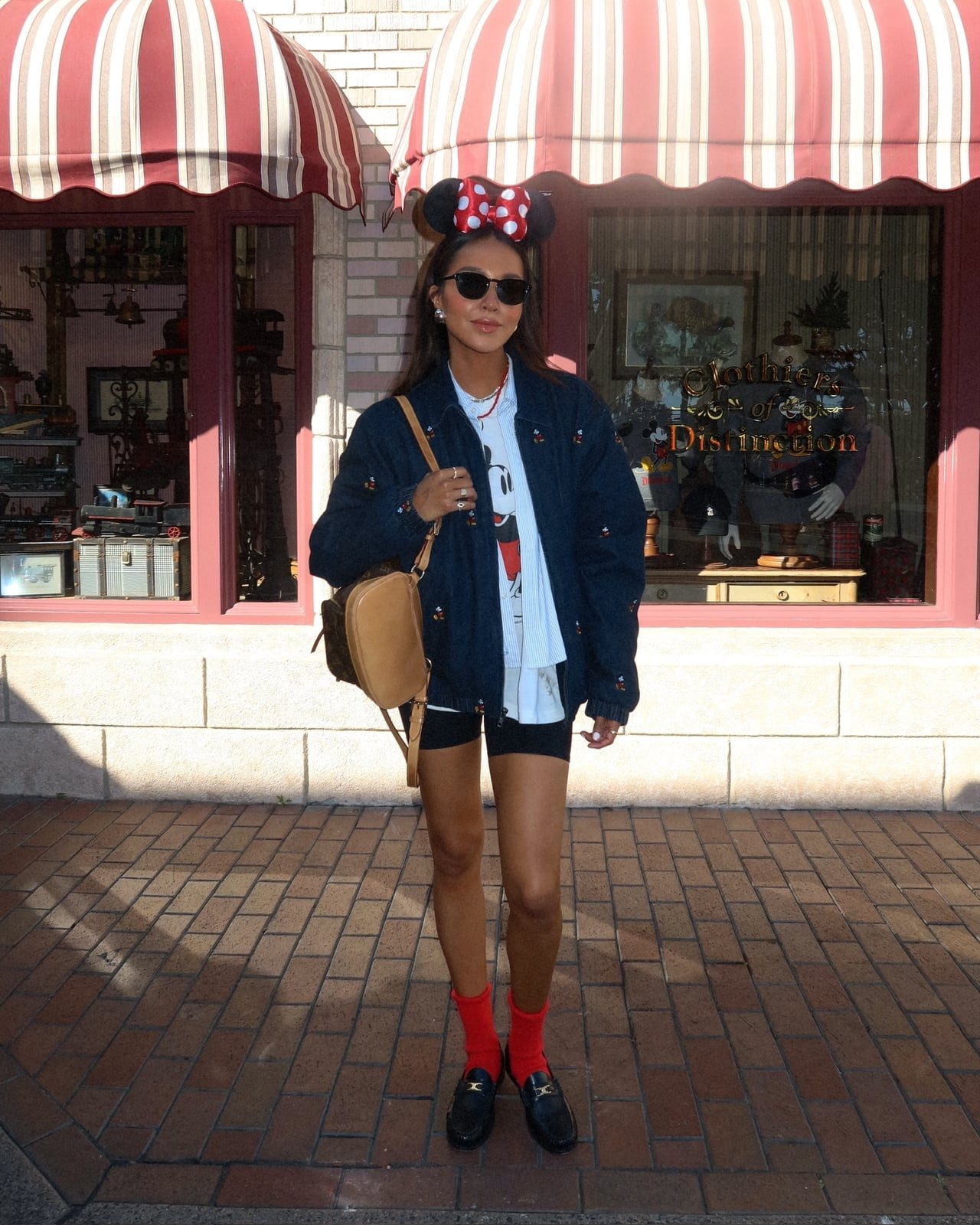 Embroidered Denim Jacket Biker Shorts Embroidered Denim Jacket Biker Shorts — Trendy Disney Outfits