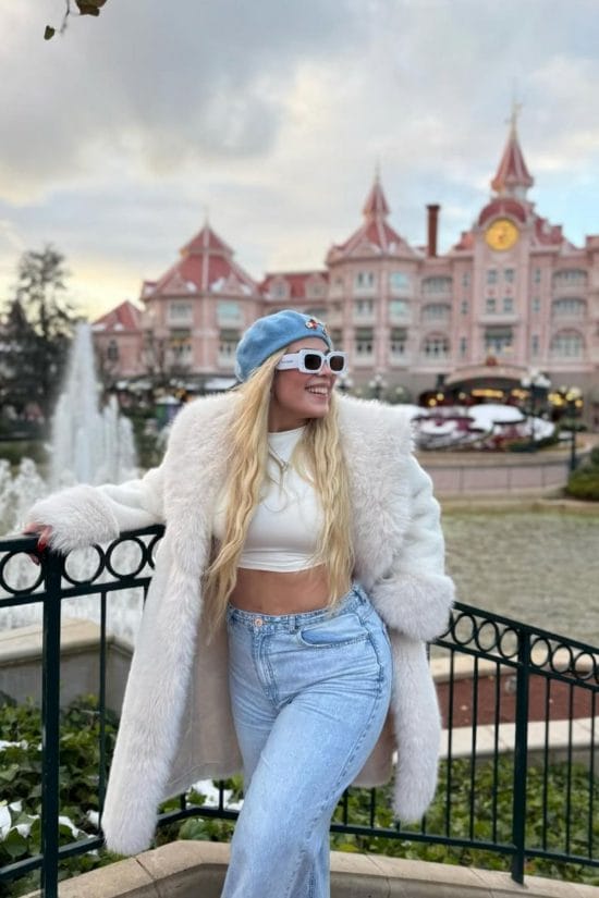 Faux Fur Coat Wide Leg Jeans Winter Chic Faux Fur Coat Wide Leg Jeans Winter Chic — Trendy Disney Outfits