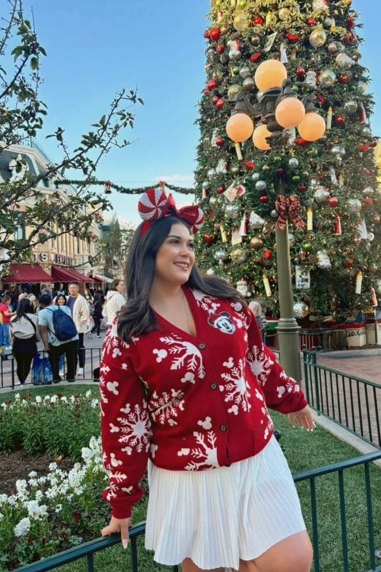 Mickey Print Cardigan Pleated Skirt Mickey Print Cardigan Pleated Skirt — Trendy Disney Outfits