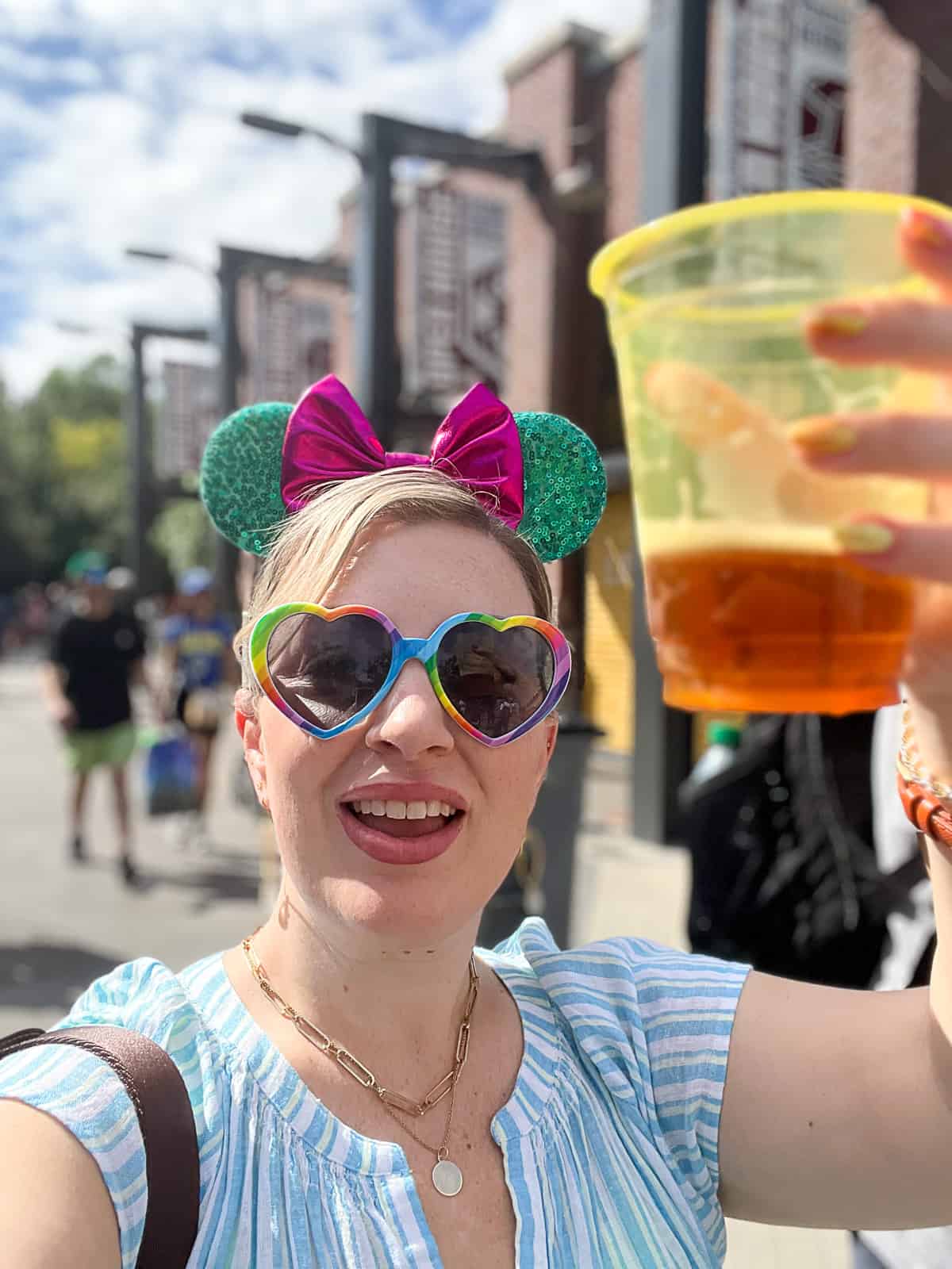 Striped Top Rainbow Heart Sunglasses Striped Top Rainbow Heart Sunglasses — Trendy Disney Outfits