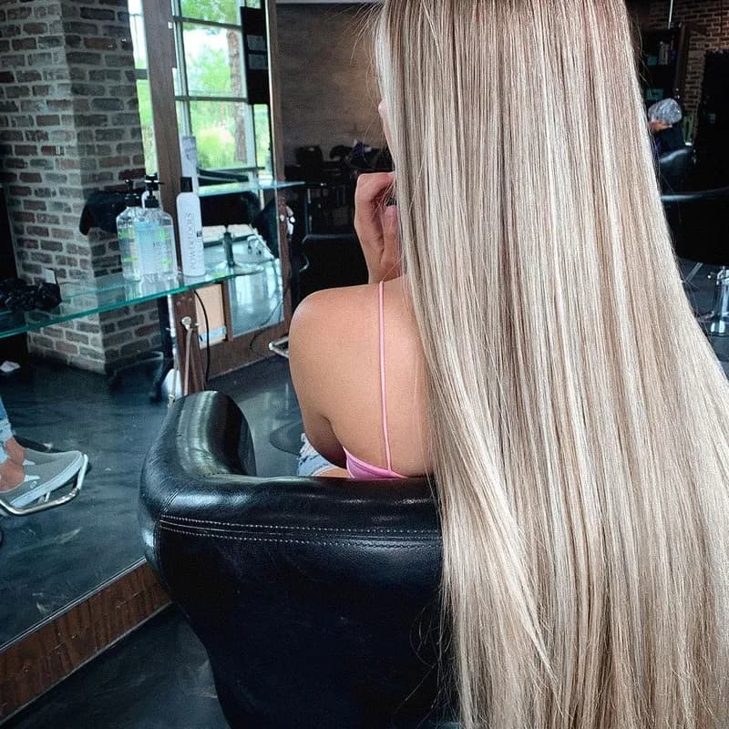 Mid-Back Extreme Ash Blonde Air-Dried Mid-Back Extreme Ash Blonde Air-Dried — Trendy Extensions Hair