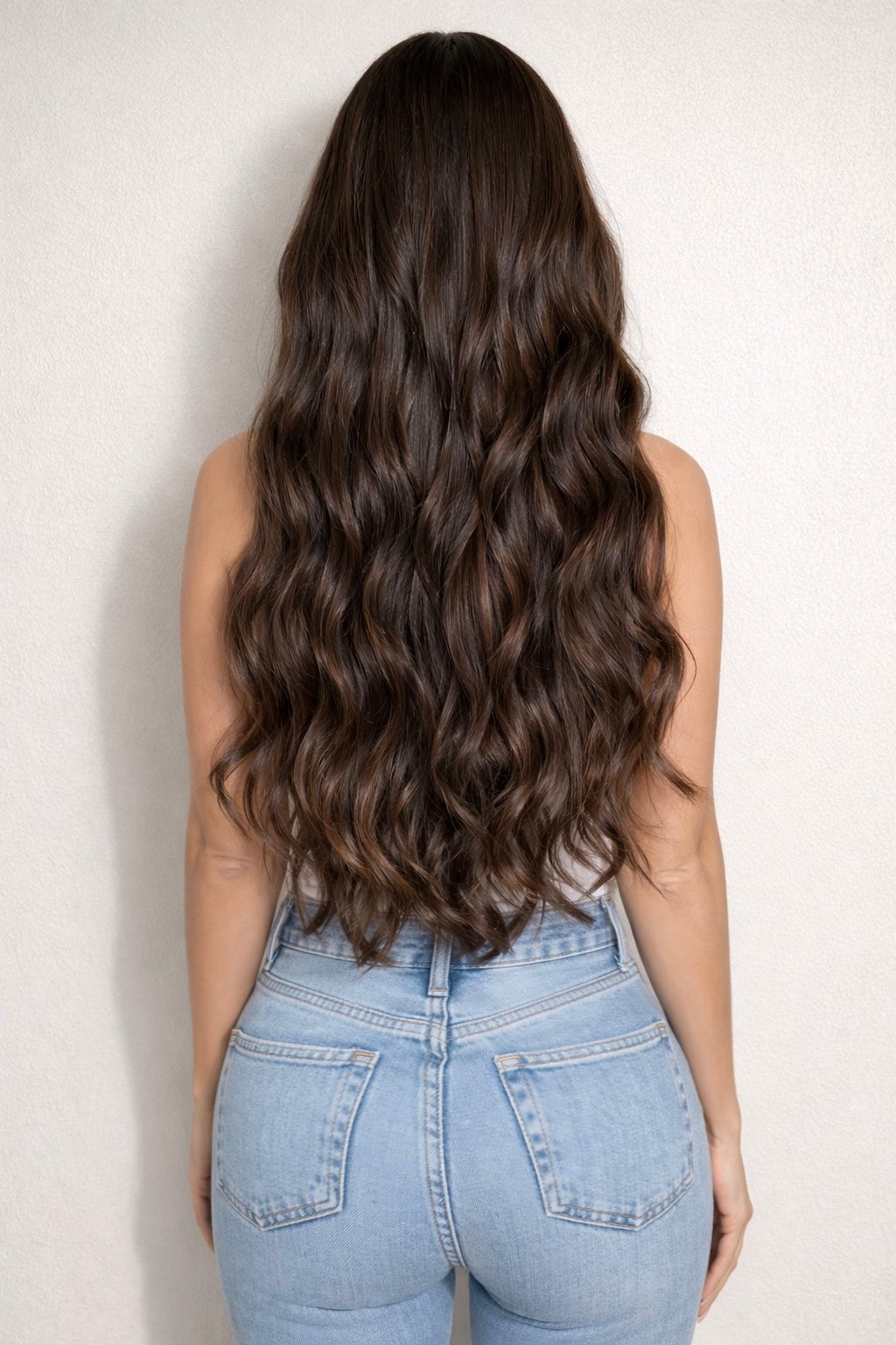 Chocolate Brown Mid-Back Loose Waves Chocolate Brown Mid-Back Loose Waves — Trendy Extensions Hair
