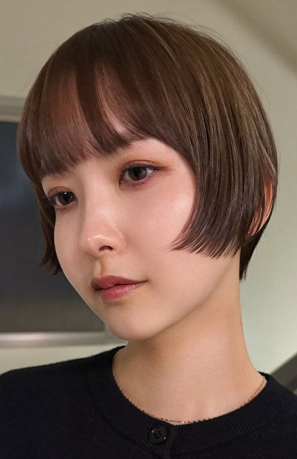 Ear Length Bowl Cut Blunt Bangs — Trendy Fine Hair