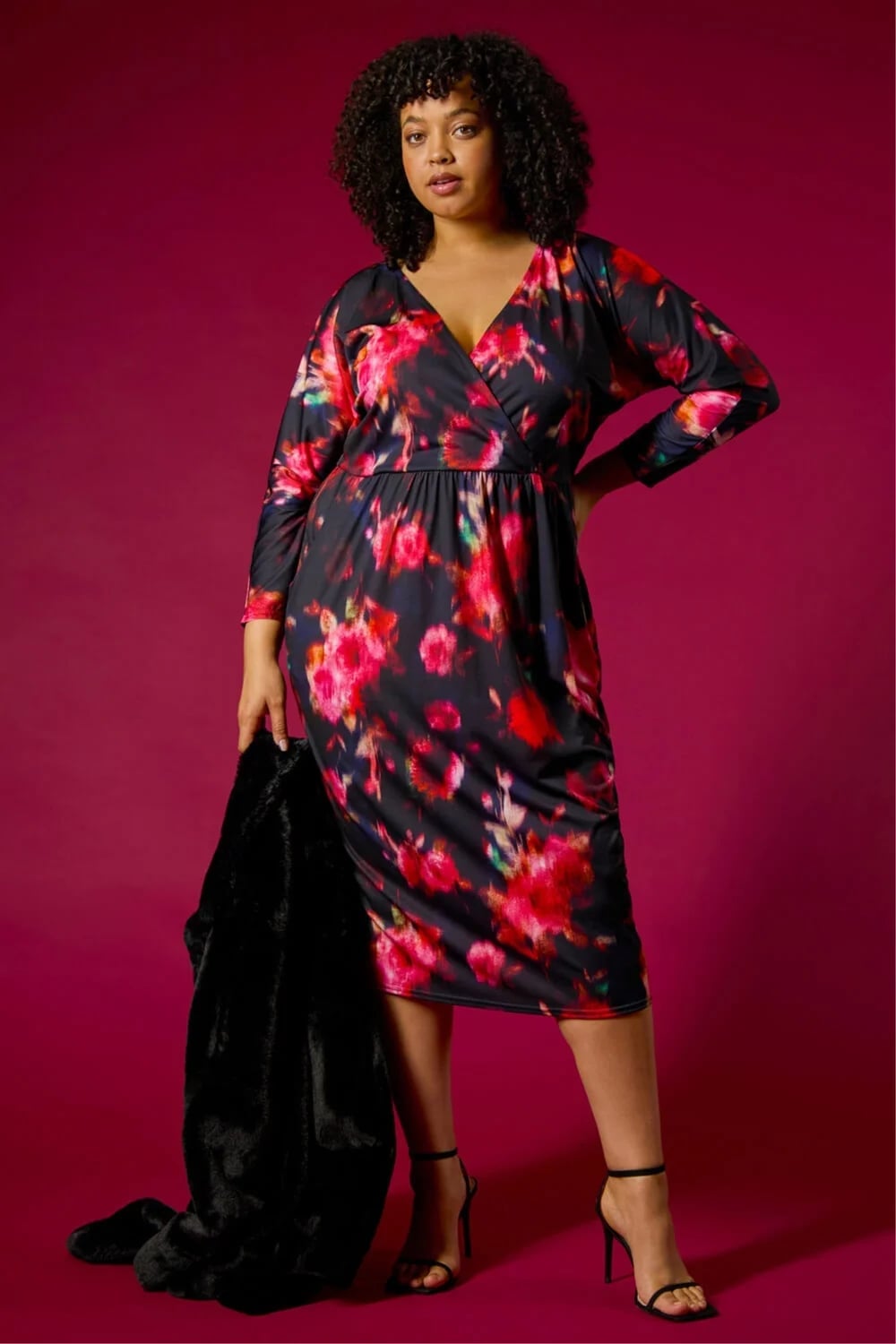 Mesh Bodycon Floral Print Midi Dress Mesh Bodycon Floral Print Midi Dress — Trendy Floral Dress