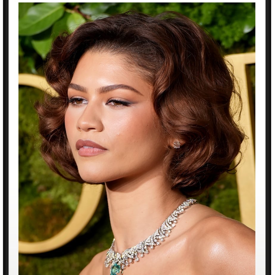 Glossy Medium Brown Bob With Waves — Trendy Formal Hair