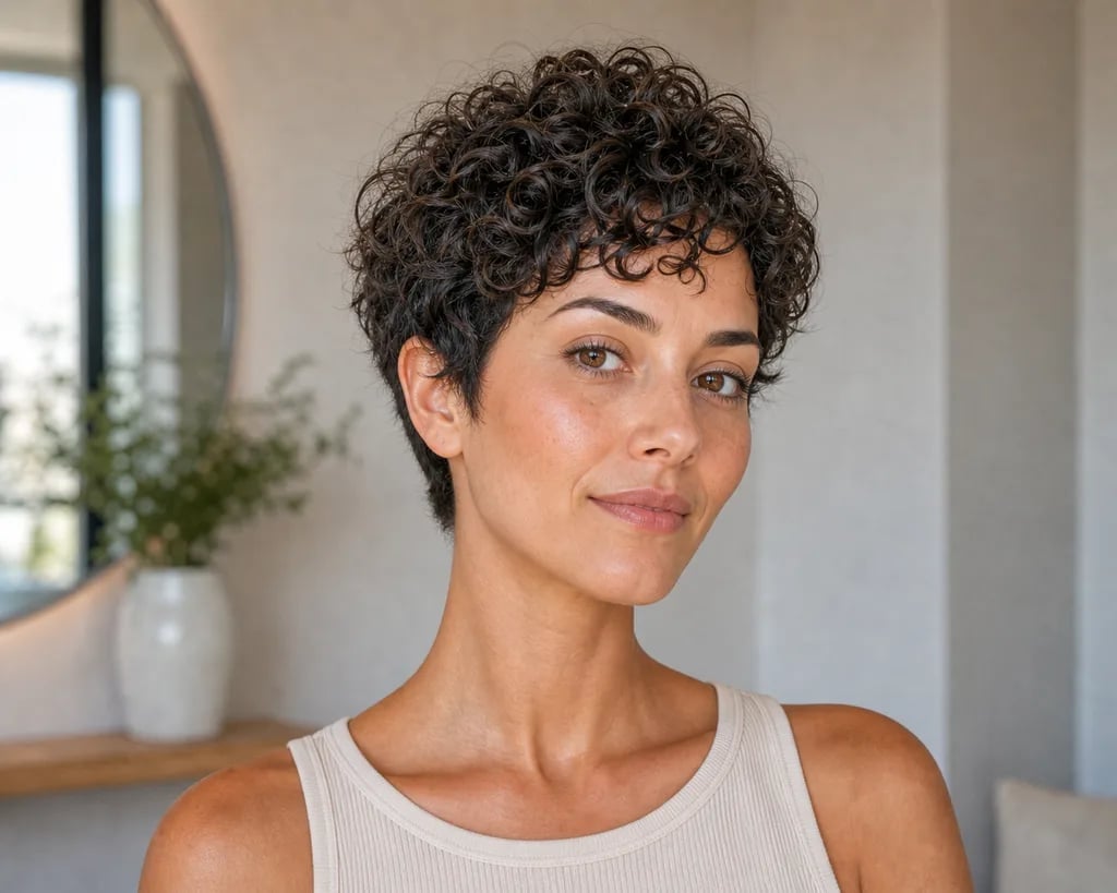 Short Layered Pixie With Textured Bangs — Trendy Frizzy Hair